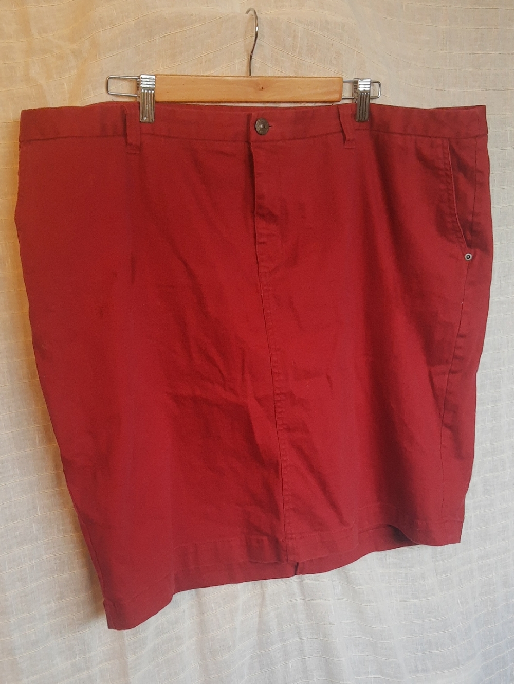 Merona Deep Red Straight Pencil Skirt